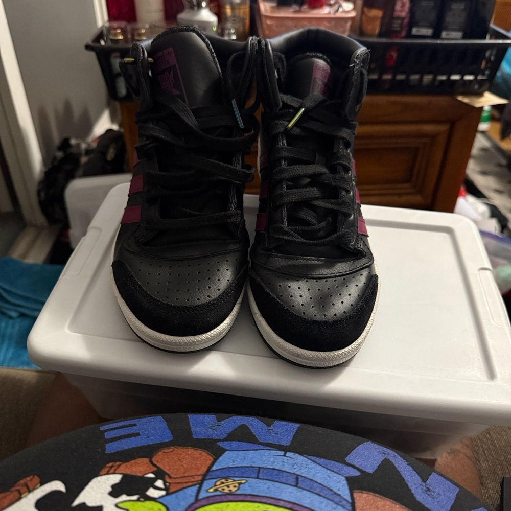 Adidas Top Ten Hi Shoes Core Black Womens